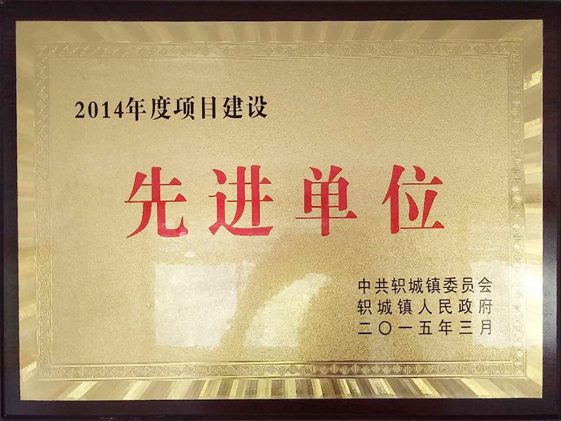 2014年度項目建設先進單位